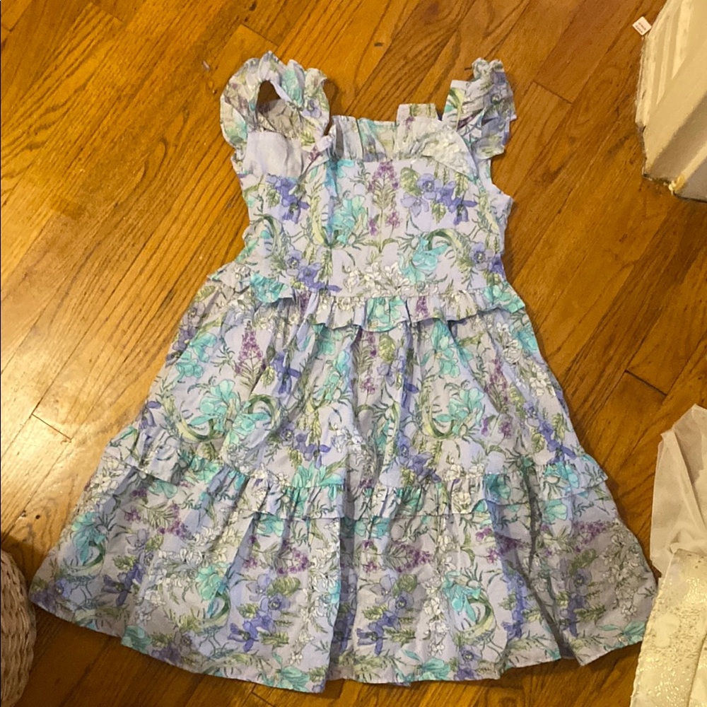Janie and Jack Blue and Purple Ruffled Sundress